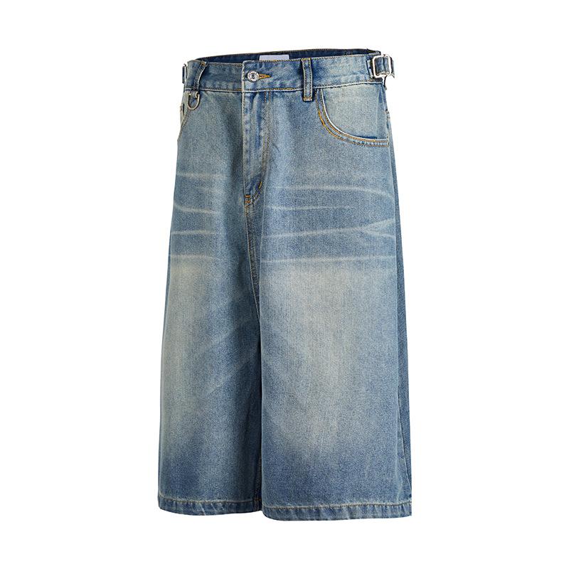 Femme  Bermuda En Jean À Double Ceinture  | Jupes & Shorts Femme Bleu jean