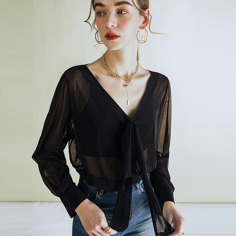 Femme  Blouse Fluide Transparente  | Tops & Chemises Femme Femme