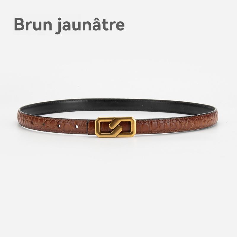 Femme  Ceinture Réversible 4G En Cuir Façon Crocodile  | Ceintures Accessoires Ceintures