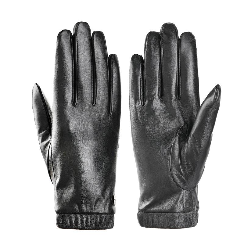 Femme  Gants Cuir Noir Monogramme Cp Doré  | Echarpes, Bonnets Et Gants Accessoires Echarpes, Bonnets Et Gants