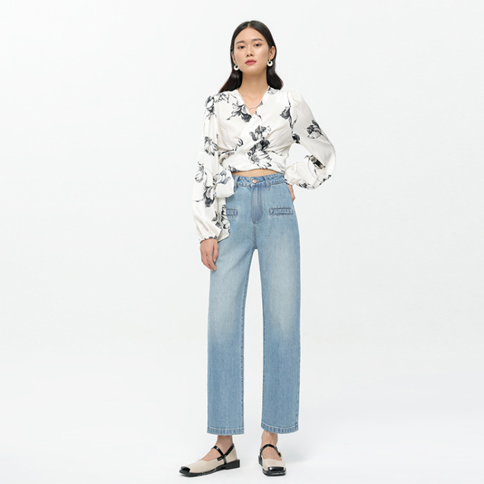 Femme  Jean Large  | Pantalons & Jeans Femme Bleu jean