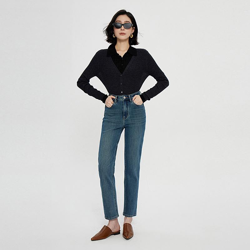 Femme  Jean Toto Slim 7/8Ème Bleu Délavé  | Pantalons & Jeans Femme DENIM CLAIR