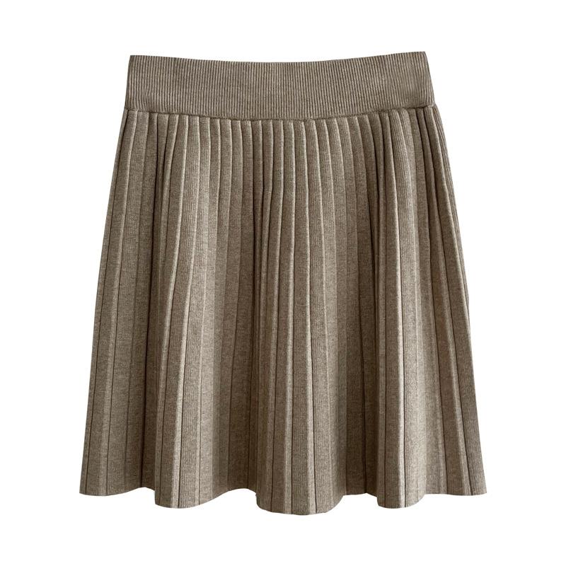 Femme  Jupe Courte Maille Gris Chiné  | Jupes & Shorts Femme Femme