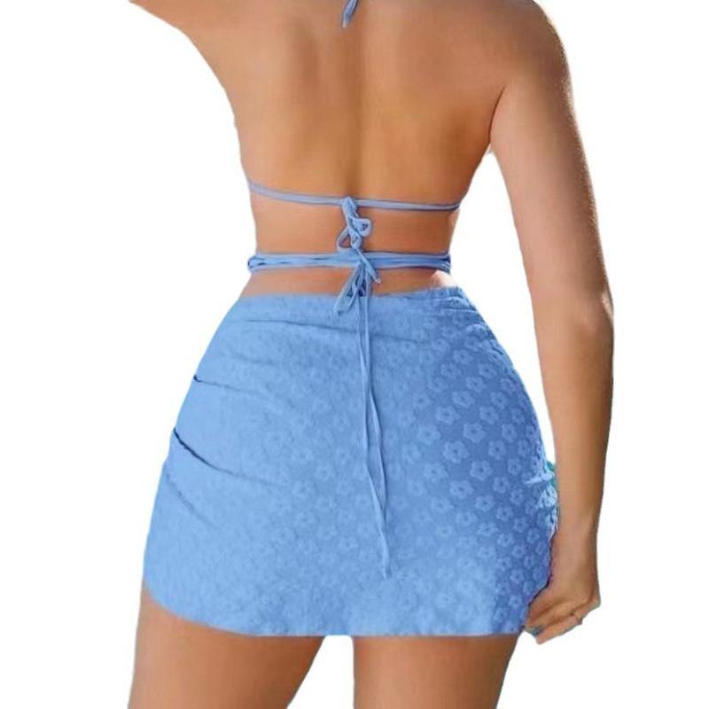 Femme  Mini Jupe Portefeuille En Coton Éponge 4G  | Jupes & Shorts Femme BLEU CIEL