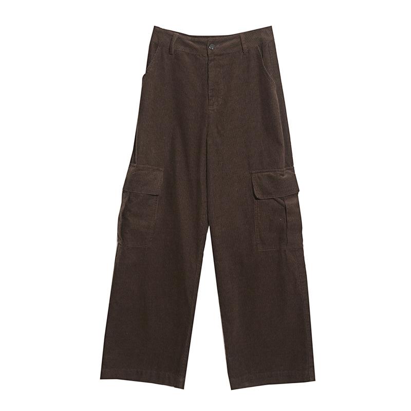 Femme  Pantalon Cargo Large Velour Côtelé  | Pantalons & Jeans Femme Femme