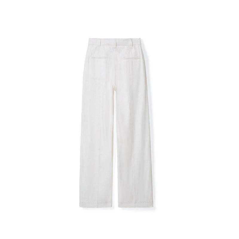 Femme  Pantalon Large En Toile  | Pantalons & Jeans Femme BLANC