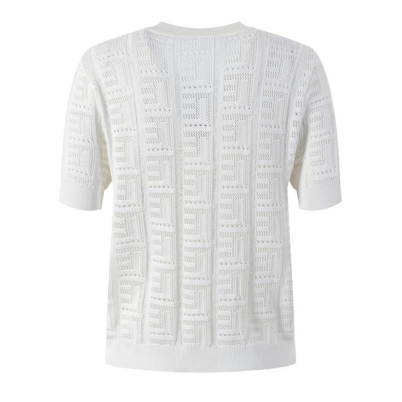 Femme  Pull En Jacquard 4G  | Pulls & Cardigans Femme BLANC CASSE