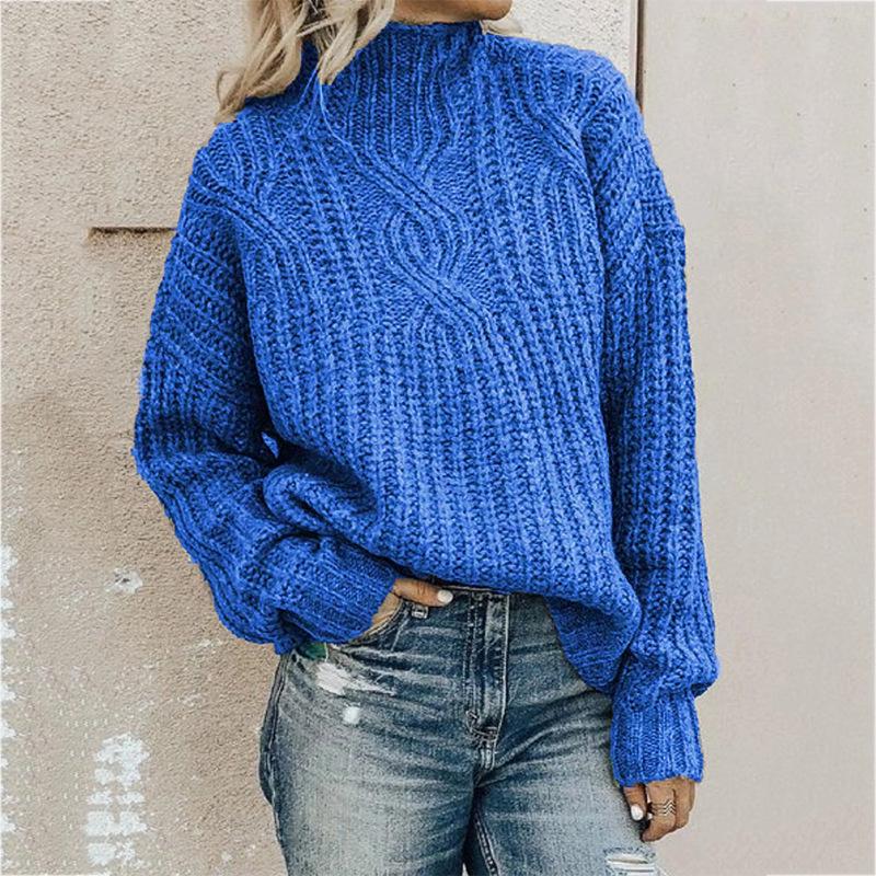 Femme  Pull En Laine Gauffrée  | Pulls & Cardigans Femme BLEU SAPHIR