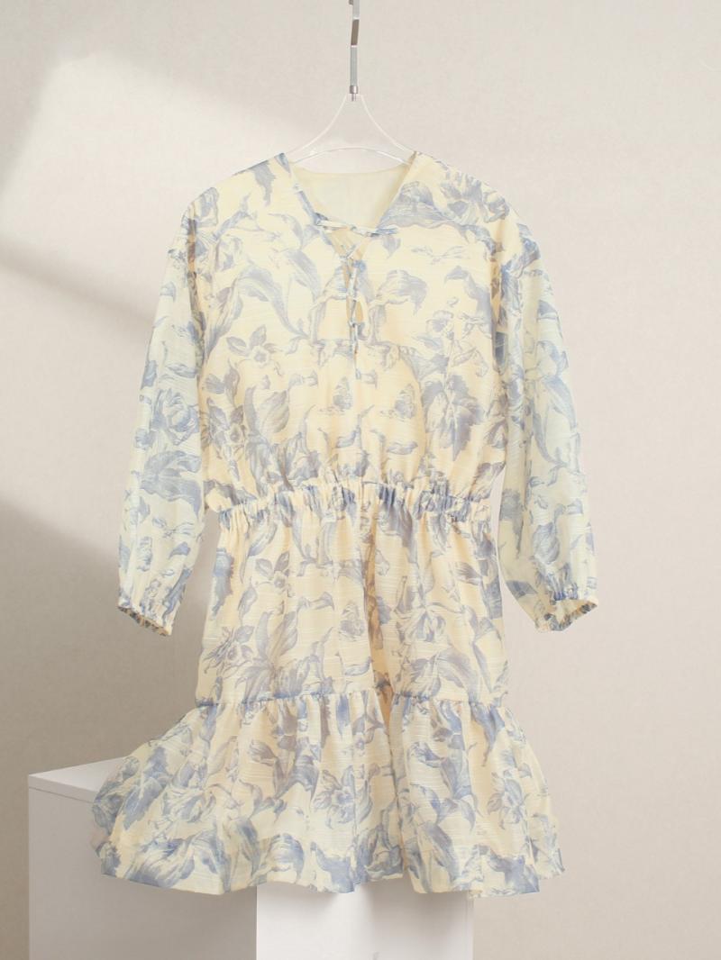 Femme  Robe À Imprimé Fleuri  | Robes Femme Bleu