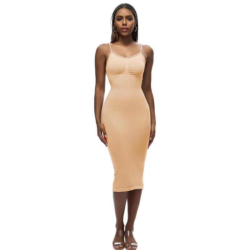 Femme  Robe Débardeur En Maille À Détail 4G  | Robes Femme BEIGE CAPPUCCINO