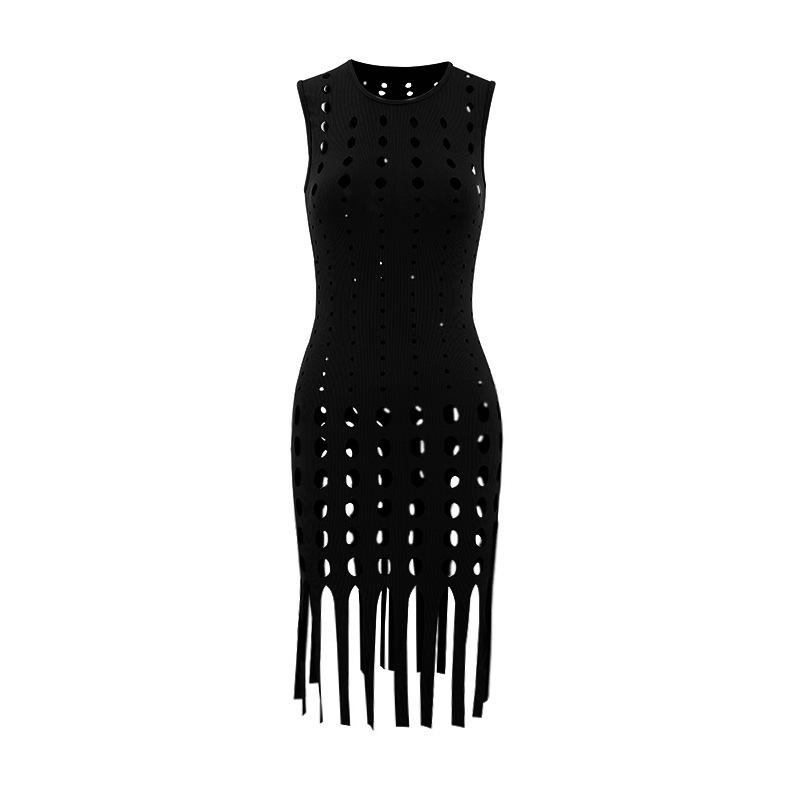 Femme  Robe Longue En Maille Ornée De Studs  | Robes Femme Femme