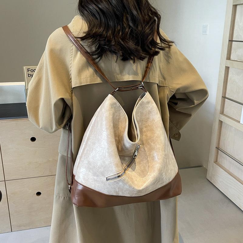 Femme  Sac Seau Tangoso En Suède Et Cuir  | Sacs Accessoires CAMEL