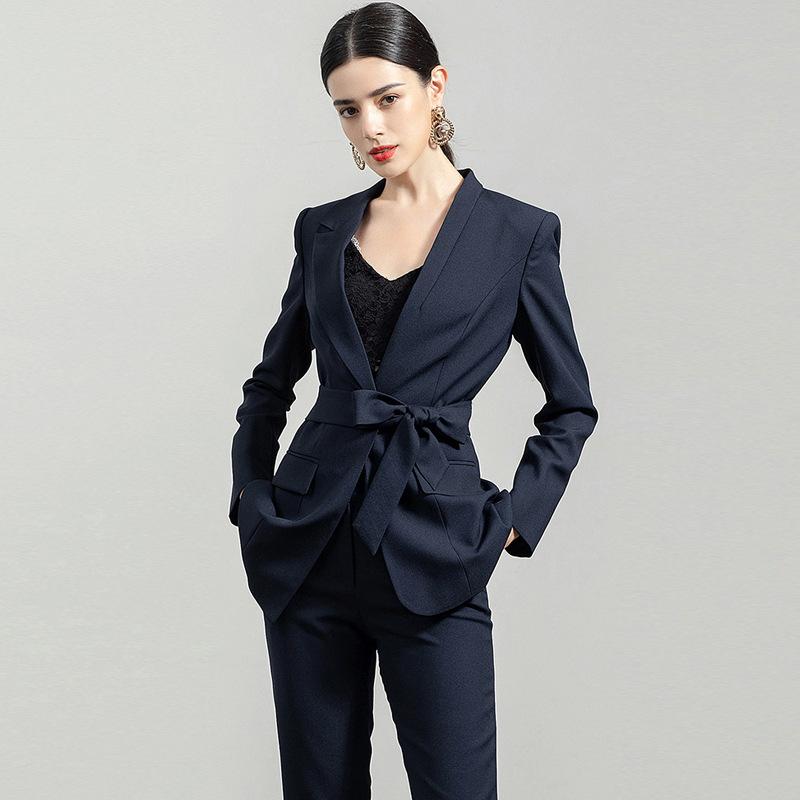 Femme  Veste Tailleur Bleu Marine  | Blazers Blazers Blazers