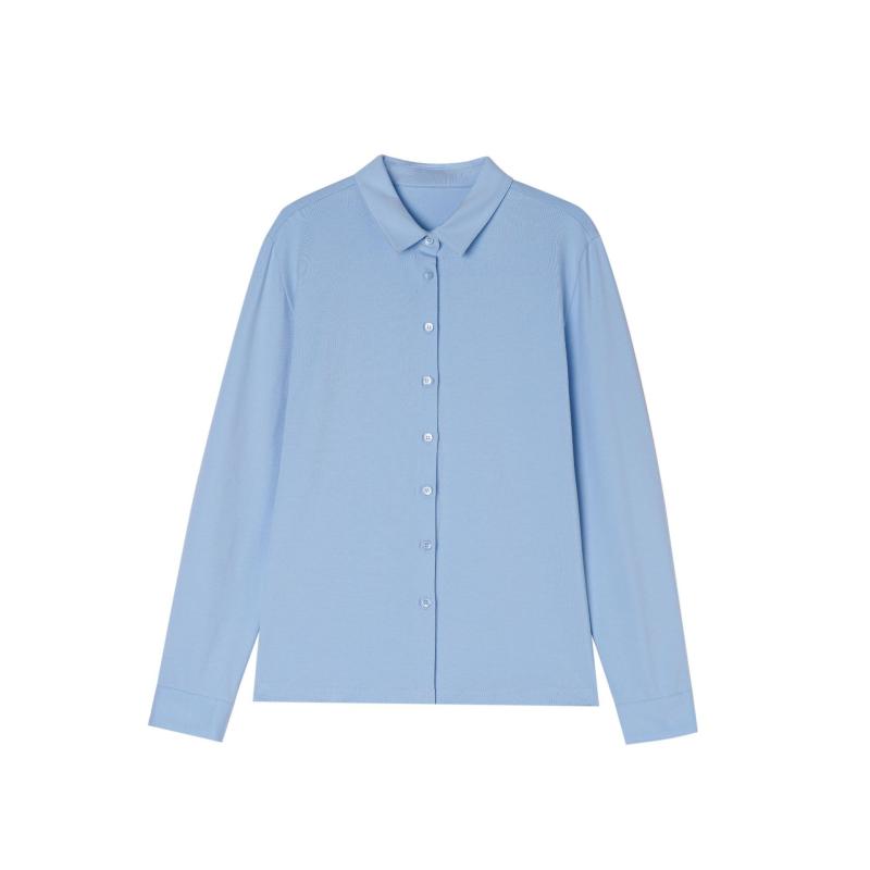 Homme  Chemise Ajustée En Coton Stretch  | Chemises Chemises BLEU CIEL