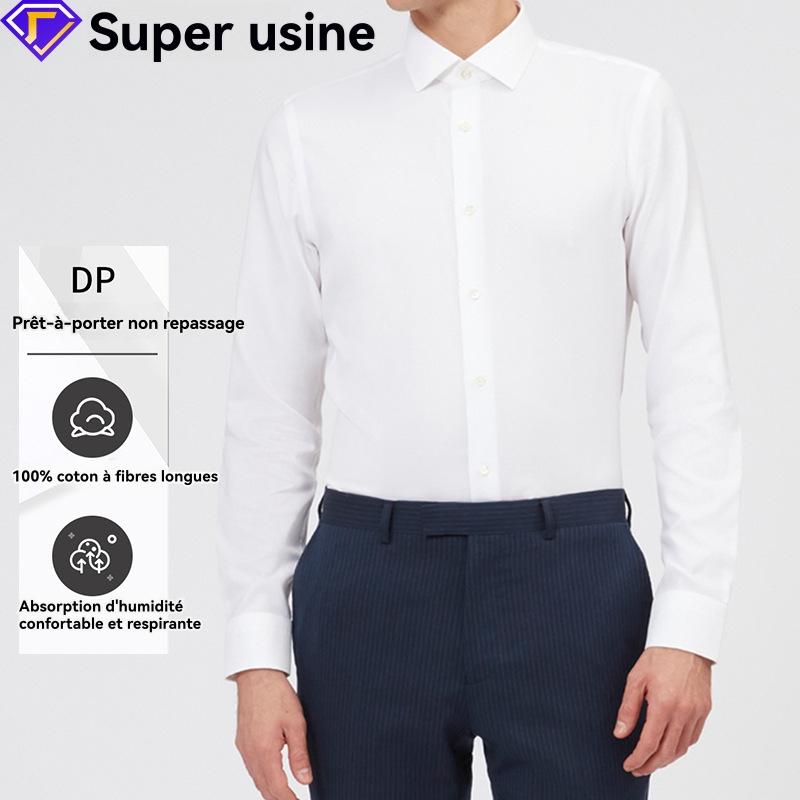 Homme  Chemise En Coton Gaufré  | Chemises Chemises BLANC