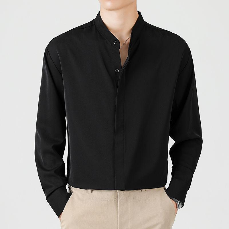 Homme  Chemise En Soie Avec Plastron  | Chemises Chemises Chemises