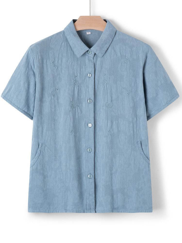 Homme  Chemise Oversize Jacquard Fleurs  | Chemises Chemises Bleu