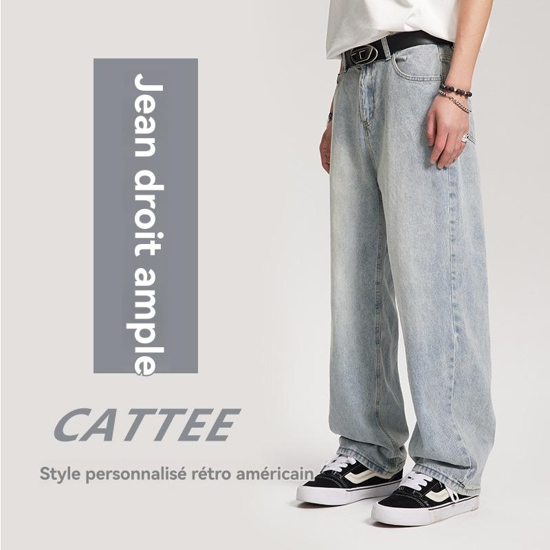 Homme  Jean Droit En Denim Vintage  | Pantalons & Jeans Homme BLEU PALE