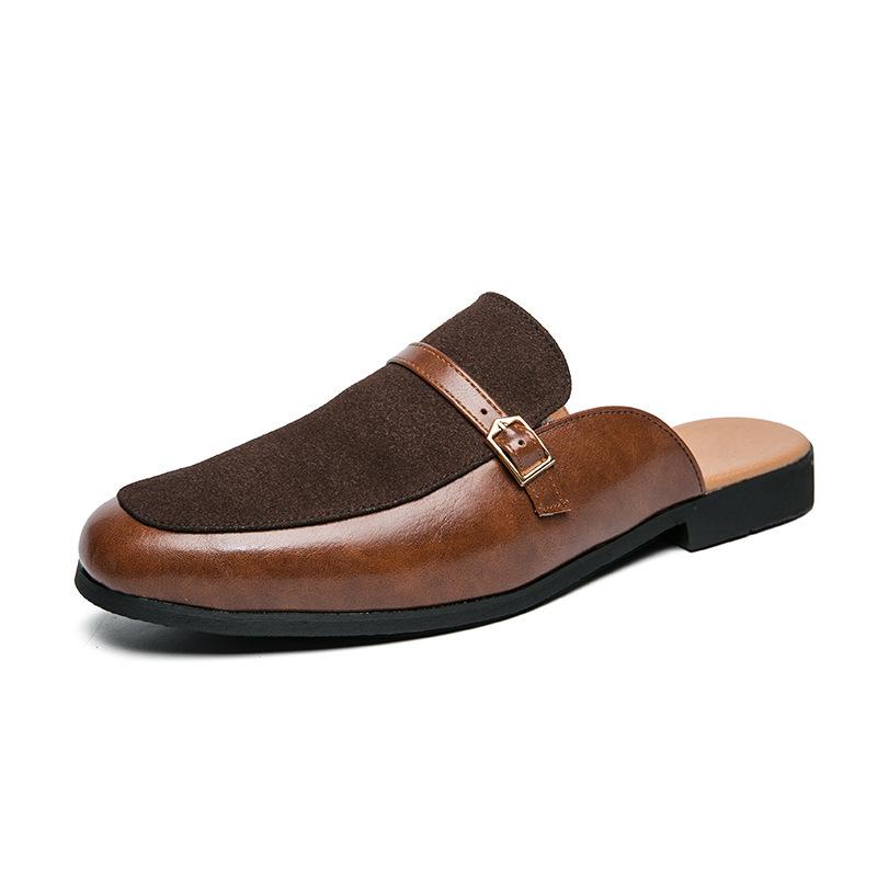 Homme  Mules Plates En Cuir Et Suède  | Sandales, Escarpins Et Mules Chaussures Homme