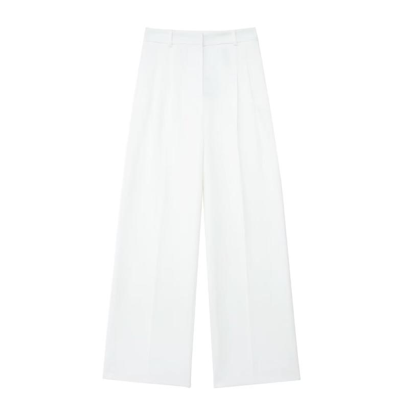 Homme  Pantalon Extra Large En Laine Et Mohair  | Pantalons & Jeans Homme BLANC