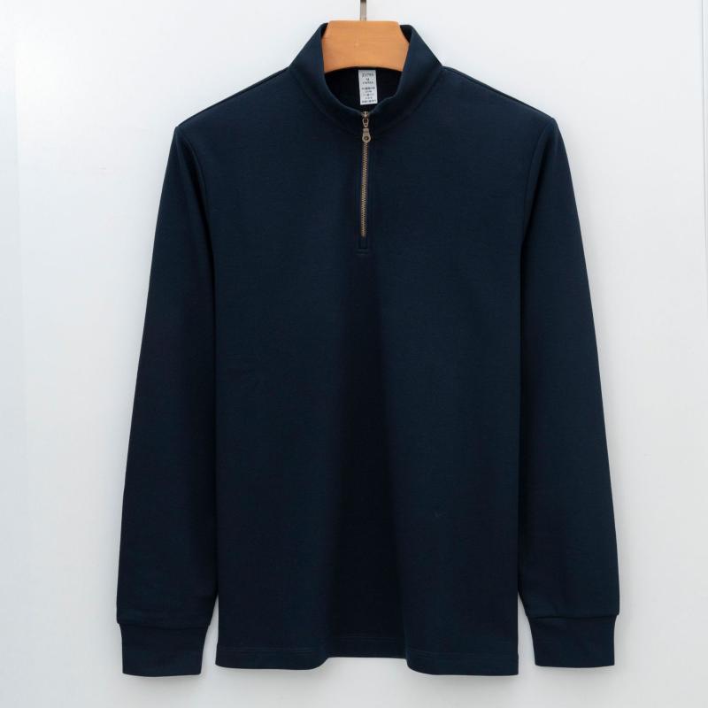 Homme  Pull En Laine À Col Zippé  | Pulls & Cardigans Homme Bleu Prusse