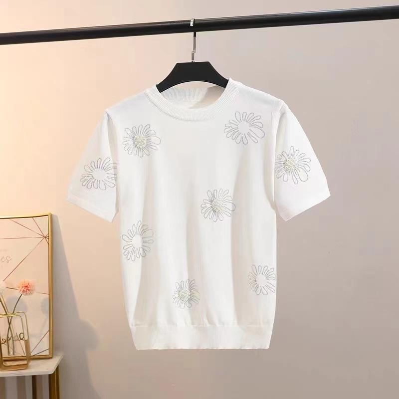 Homme  Tee-Shirt Orné De Fleurs  | T-Shirts & Polos Homme ECRU